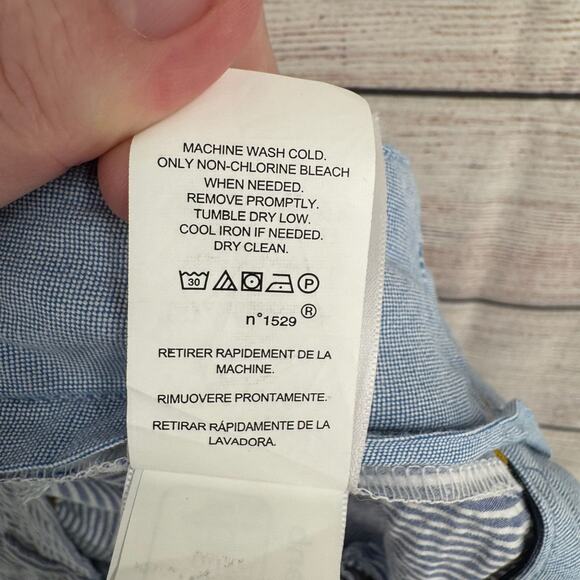 Polo Ralph Lauren Stretch Straight Fit Seersucker Striped Shorts Men's 40 Blue - Picture 8 of 10